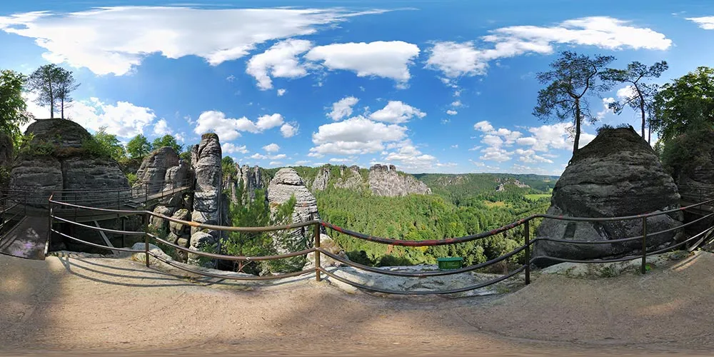 Virtueller Rundgang in der Nähe: Felskanzel mit Blick Wehlgrund in Felsenburg Neurathen