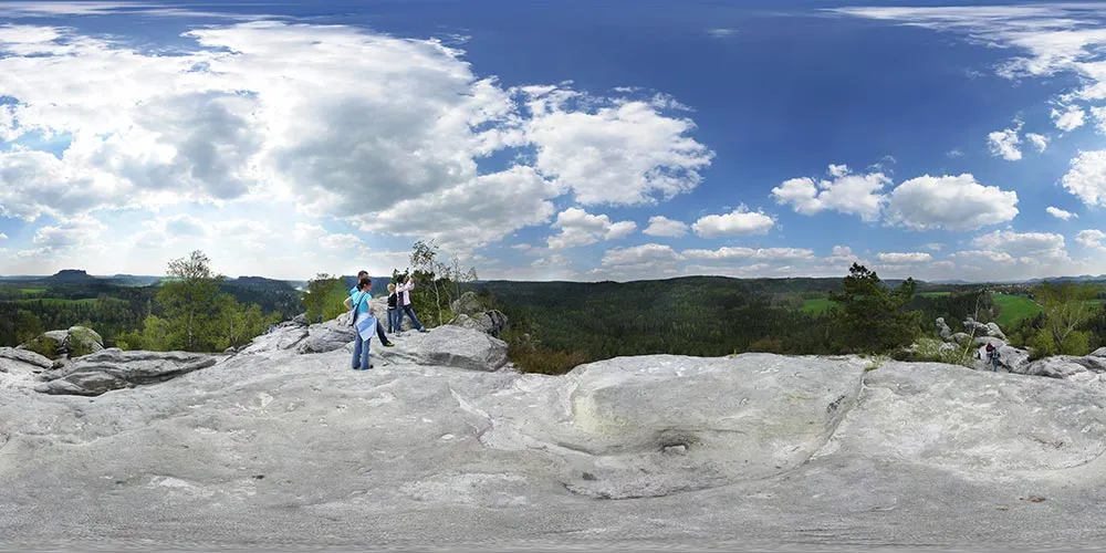 360° Panorama: Aussichtspunkt Gamrig in Sächsische Schweiz