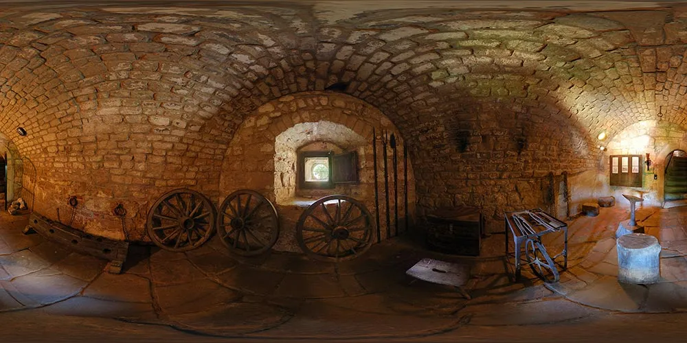 360° Panorama: Verließ in Burg Hohnstein