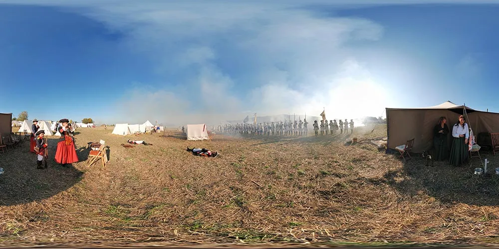 360° Panorama: Kampfgeschehen in Die Schlacht um Hochkirch