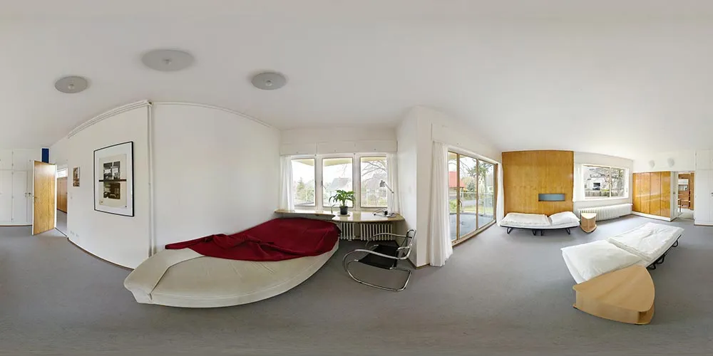 360° Panorama: Haus Schminke - Schlafzimmer in Scharoun - Haus Schminke