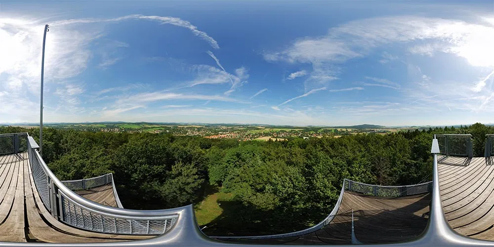 360° Panorama: Schlechteberg Turm in Oberlausitz