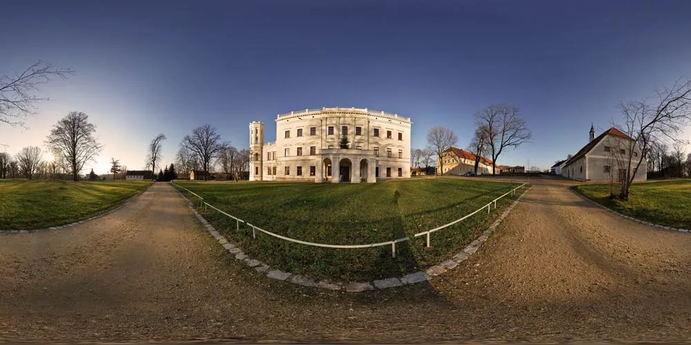 360° Panorama: Schloss Krobnitz in Oberlausitz