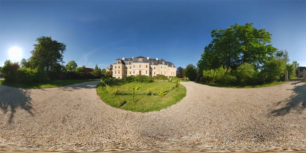 360° Panorama: Schloss Gaußig in Oberlausitz