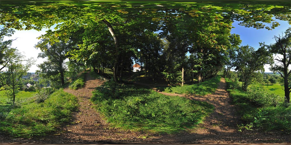 Schloß Gröditz - Aussicht auf Gröditz