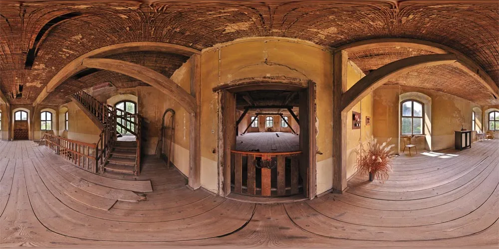 360° Panorama: Kanitz-Kyawsches Schloss - Zimmer 1 in Hainewalde