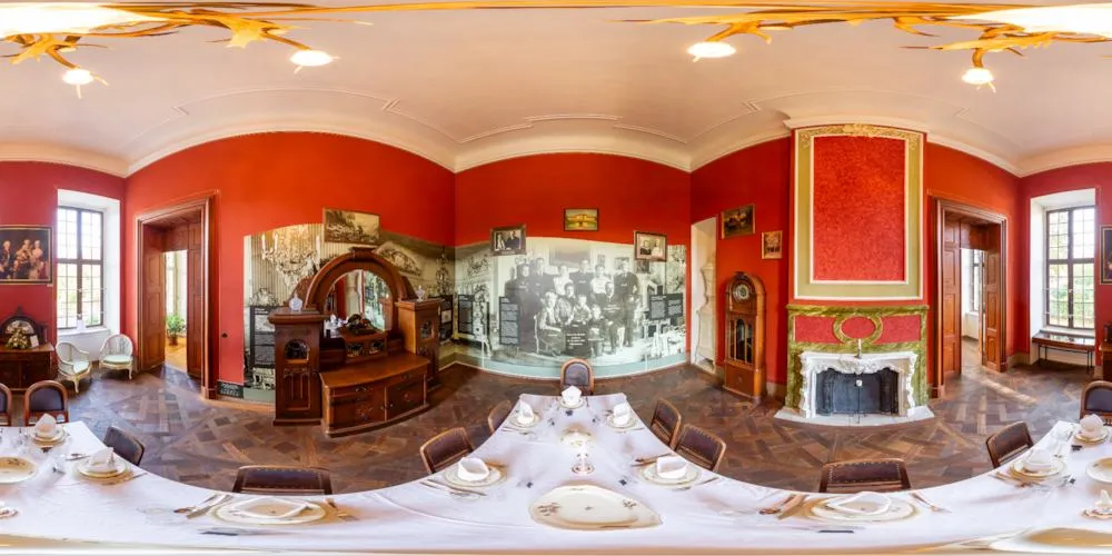 360° Panorama: Esszimmer in Schloss Neschwitz