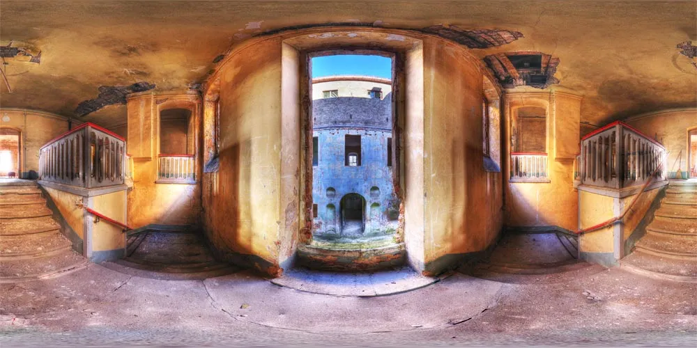 360° Panorama: Schloss Radibor - Treppenhaus in HDR - Panoramen
