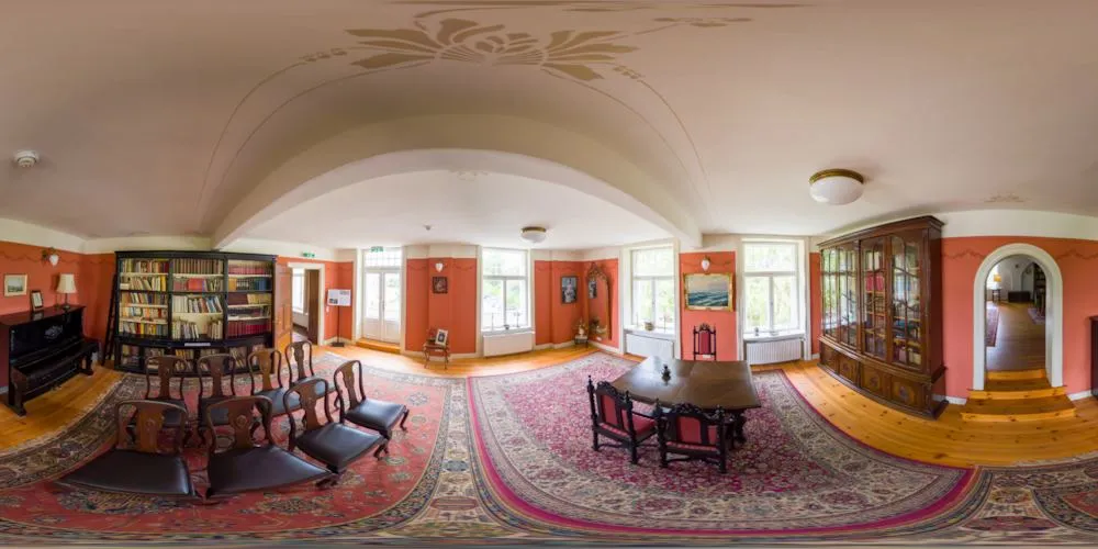 360° Panorama: Schloss Stolpe - restauriertes Zimmer in Insel Usedom