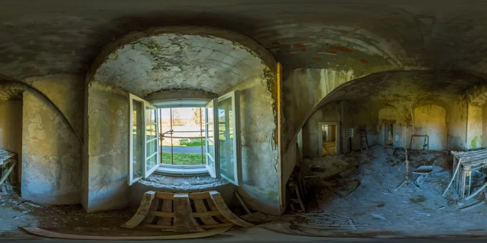 360° Panorama: Schloss Lipová (Hainspach) - Nordflügel in Tschechien