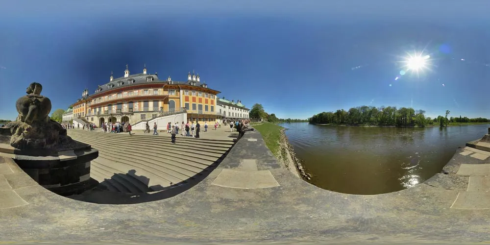 360° Panorama: Schloss Pillnitz in Sachsen