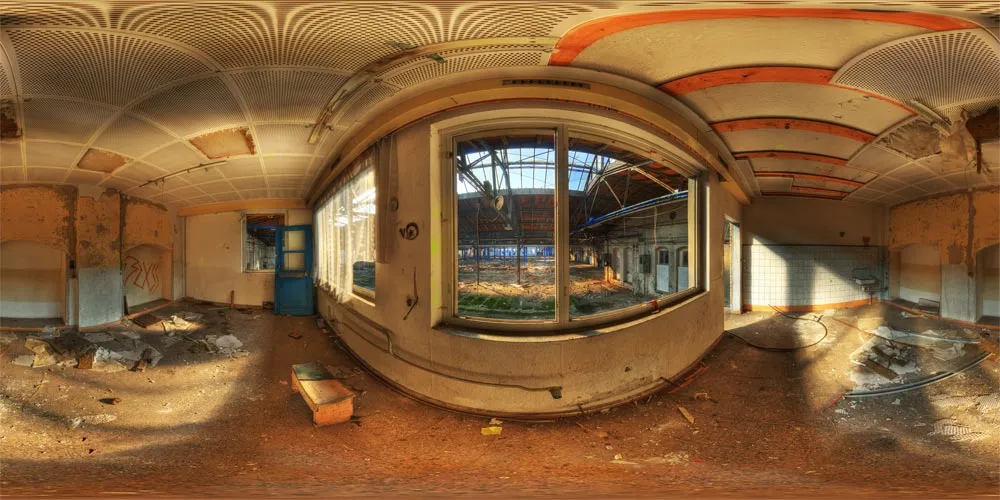 360° Panorama: Meisterbüro in Görlitzer Schmalspurbahn Werkstätten