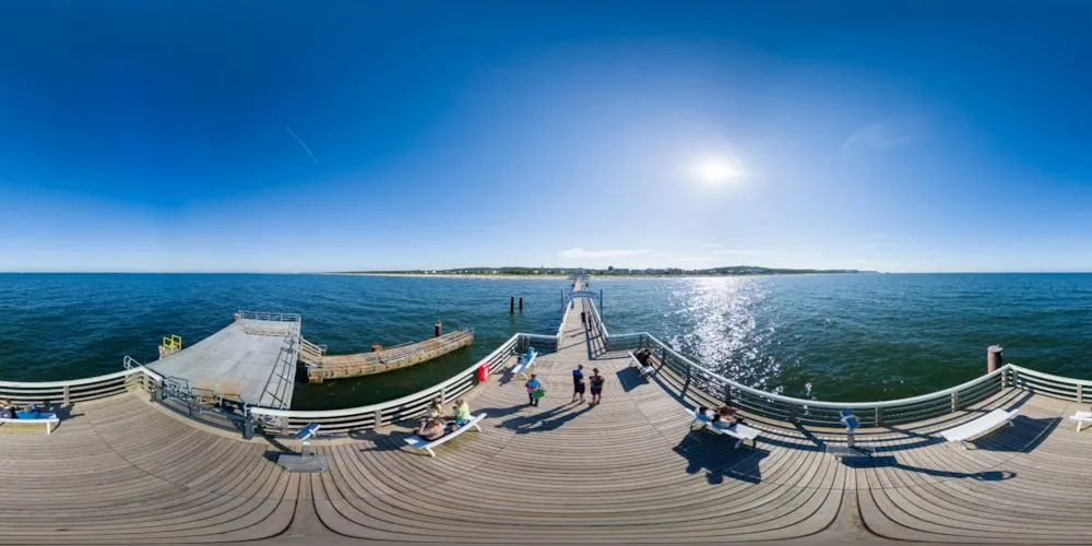 360° Panorama: Ahlbeck - Seebrücke in Insel Usedom