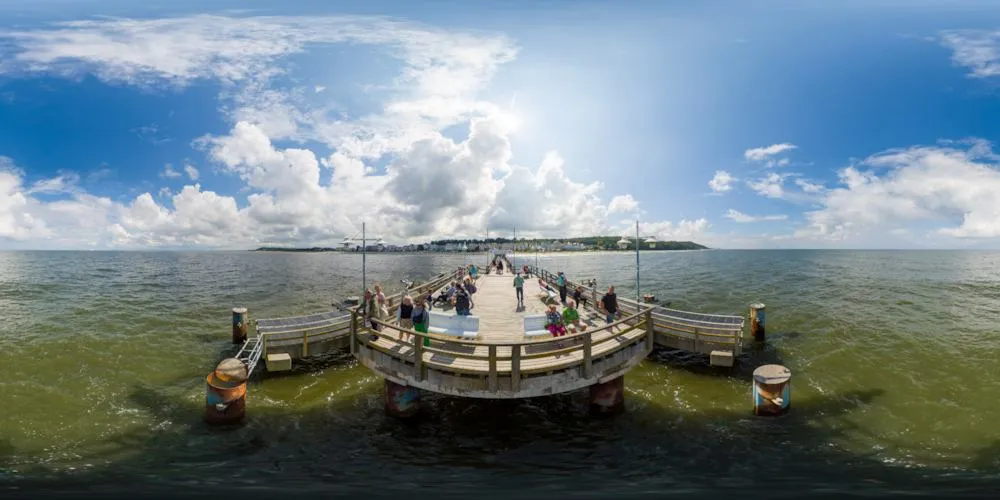 360° Panorama: Seebrücke Bansin in Insel Usedom