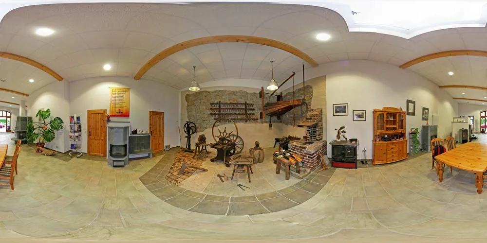 360° Panorama: Finnische Specksteinöfen in Finnische Specksteinoefen