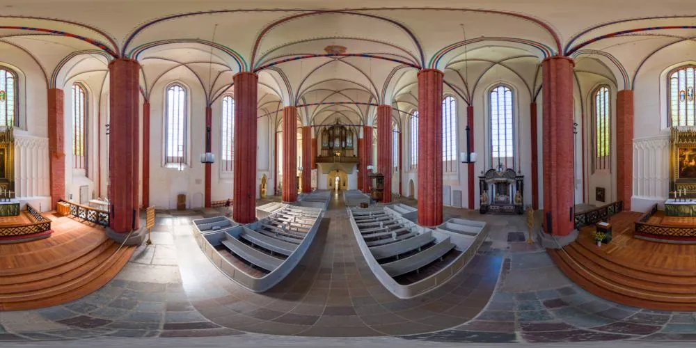 360° Panorama: Greifswald - St. Marien Kirche in Mecklenburg-Vorpommern