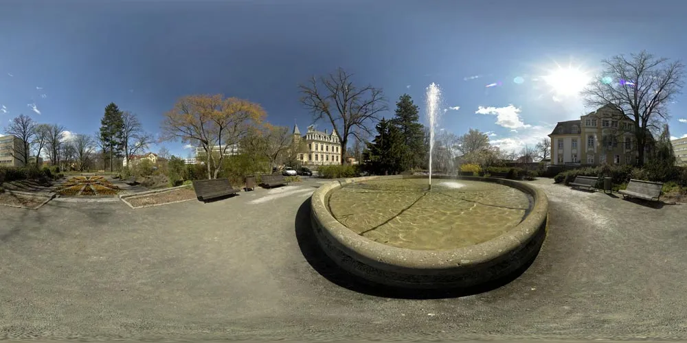 360° Panorama: Stadtwall in Frühling 07