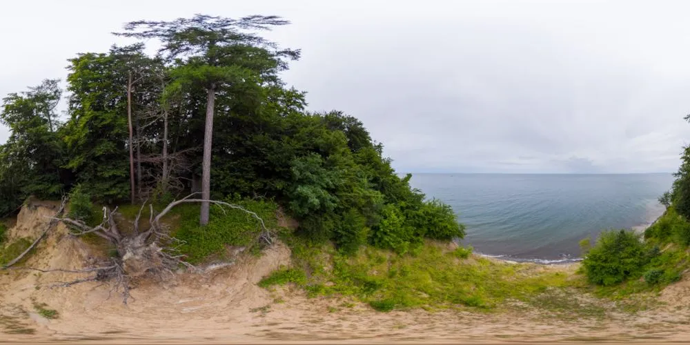 360° Panorama: Steilküste bei Sassnitz in Mecklenburg-Vorpommern
