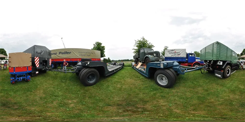 360° Panorama: Fahrzeuge der Spedition Poller Ellefeld 2 in 19. Kfz Veteranentreffen 2010 in Strahwalde