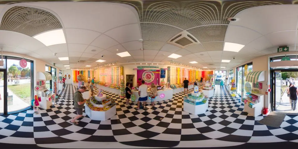 360° Panorama: Swinemünde - Sweet Factory Store in Polen