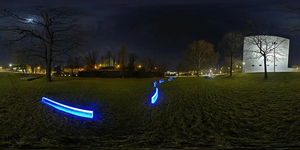 360° Panorama: Jüdische Synagoge in Winter 2008