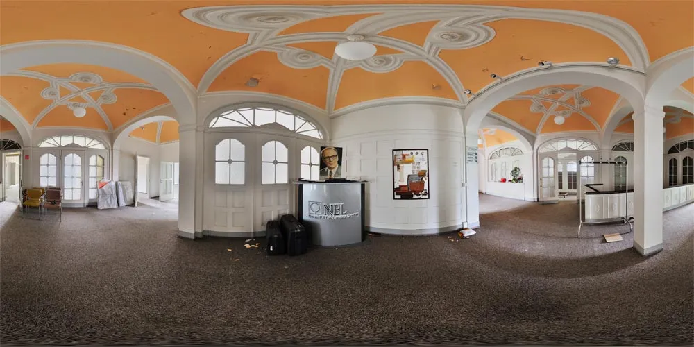 360° Panorama: Eingangshalle 2 in Textilfabrik Oberlauitz Verwaltung