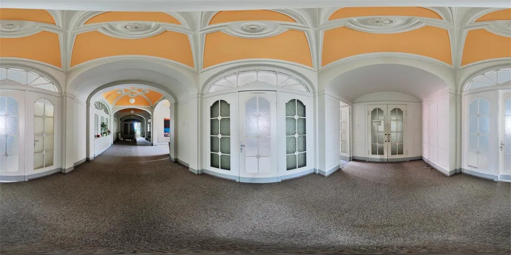 360° Panorama: Eingangshalle 1 in Textilfabrik Oberlauitz Verwaltung