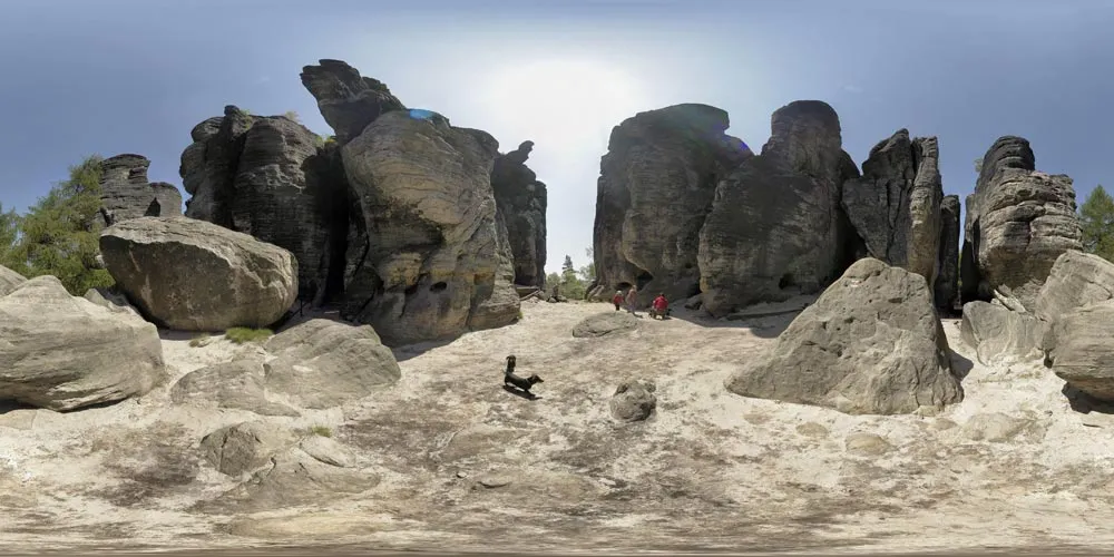 360° Panorama: Tyssaer Wände in Böhmische Schweiz