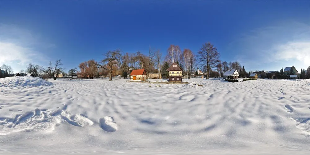 360° Panorama: Umgebindehaus-Park 2 in Cunewalde