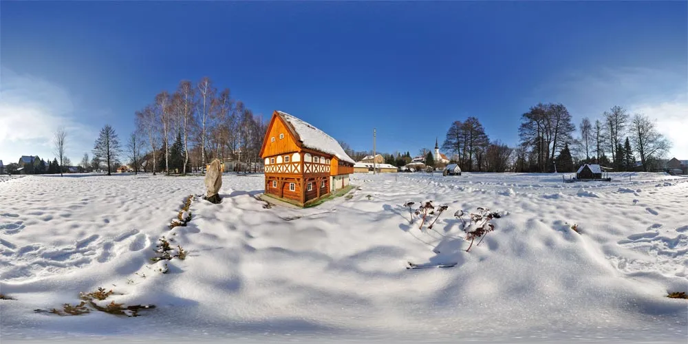 360° Panorama: Umgebindehaus-Park 2 in Cunewalde