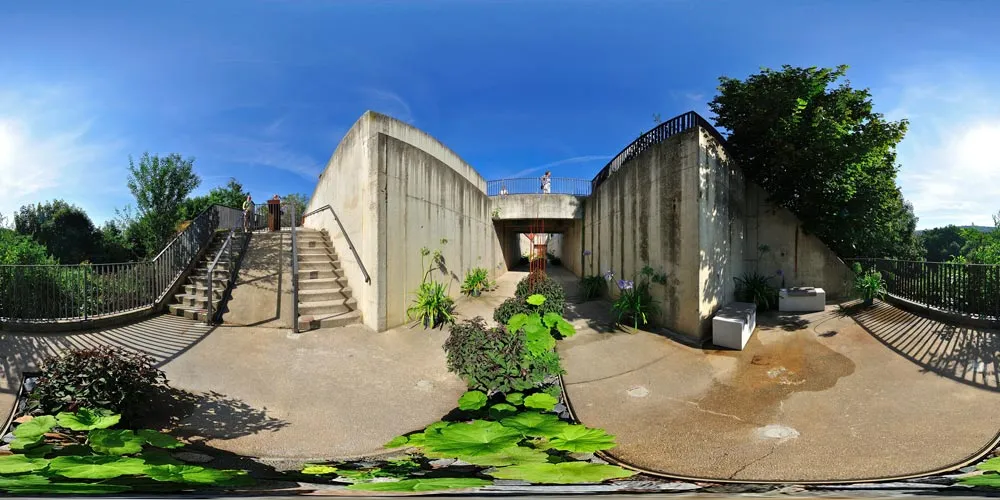 360° Panorama: Der Versunkene Garten in 6. Sächsische Landesgartenschau in Löbau