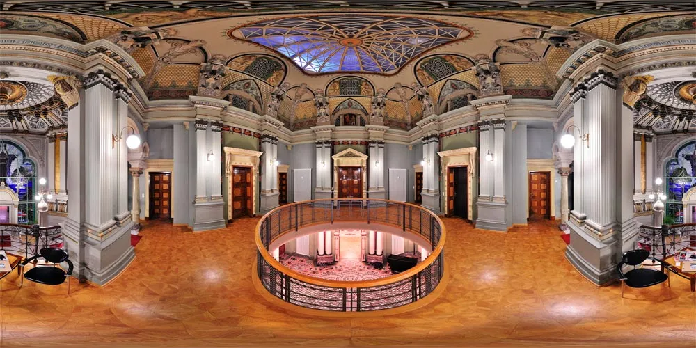 360° Panorama: Eingangshalle 1. Stock in Villa Weigang 2011