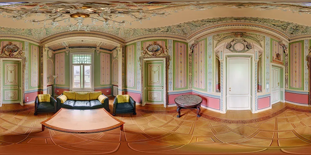 360° Panorama: Mozartsalon in Villa Weigang