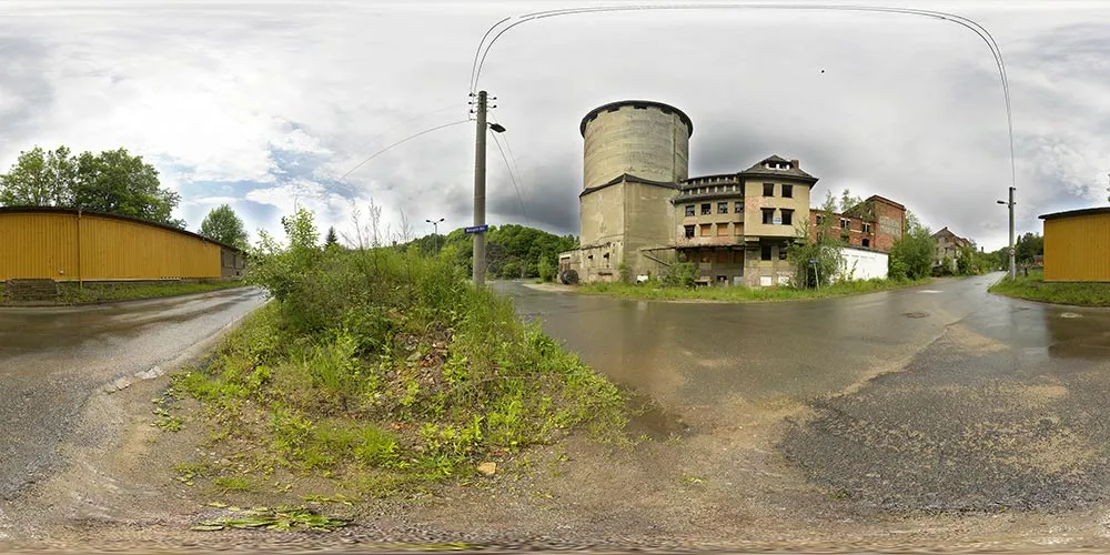 360° Panorama: Aussenansicht in VEB Getreidewirtschaft Dresden