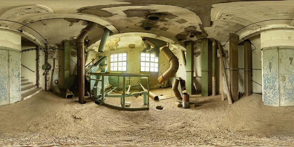 360° Panorama: Siloturm 2.Stock in VEB Getreidewirtschaft Dresden