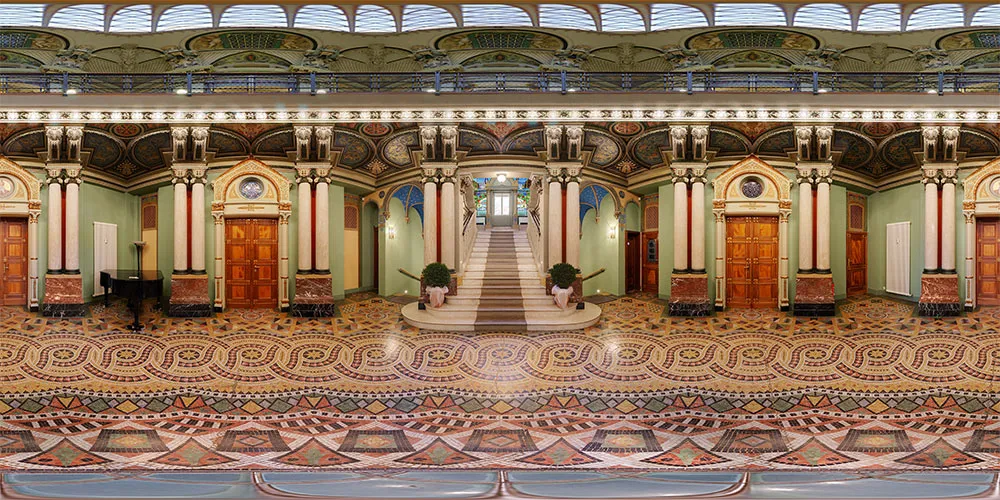 360° Panorama: Haushalle in Villa Weigang