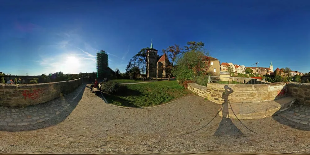 360° Panorama: Wasserkunst und Michaeliskirche in Herbst 06