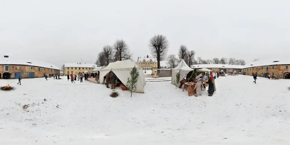 360° Panorama: Schloß Weißig Rittergut in Weißig/ Sa.