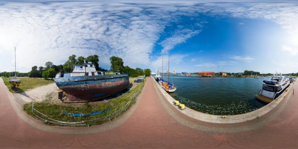 360° Panorama: Swinemünde - Yachthafen in Polen