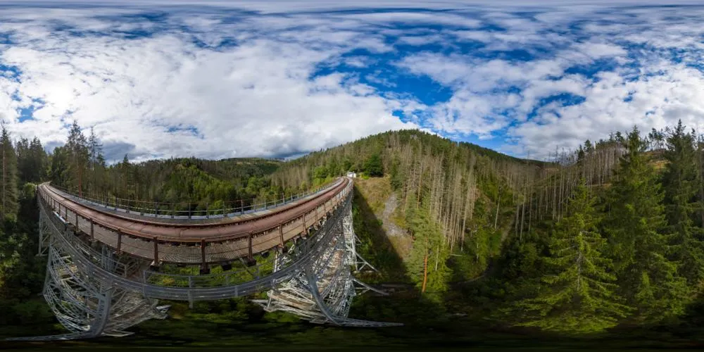 360° Panorama: Ziemestalbrücke in Thüringen