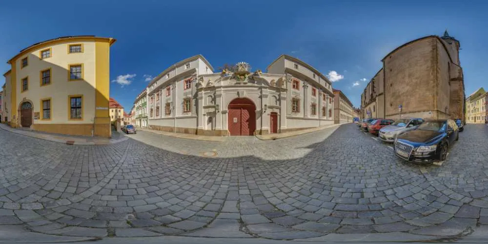 360° Panorama: An der Petrikirche in Bautzen in Frühling 2017