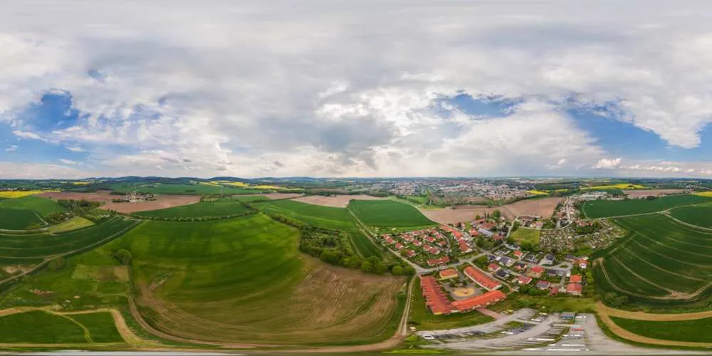 360° Panorama: Bautzen Ortsteil Auritz in Oberlausitz