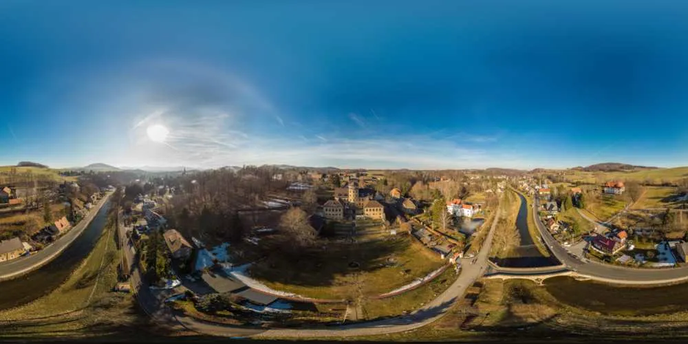 360° Panorama: Kanitz-Kyawsches Schloss in Hainewalde
