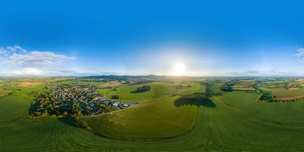 360° Panorama: Luftpanorama - Hochkirch in Hochkirch