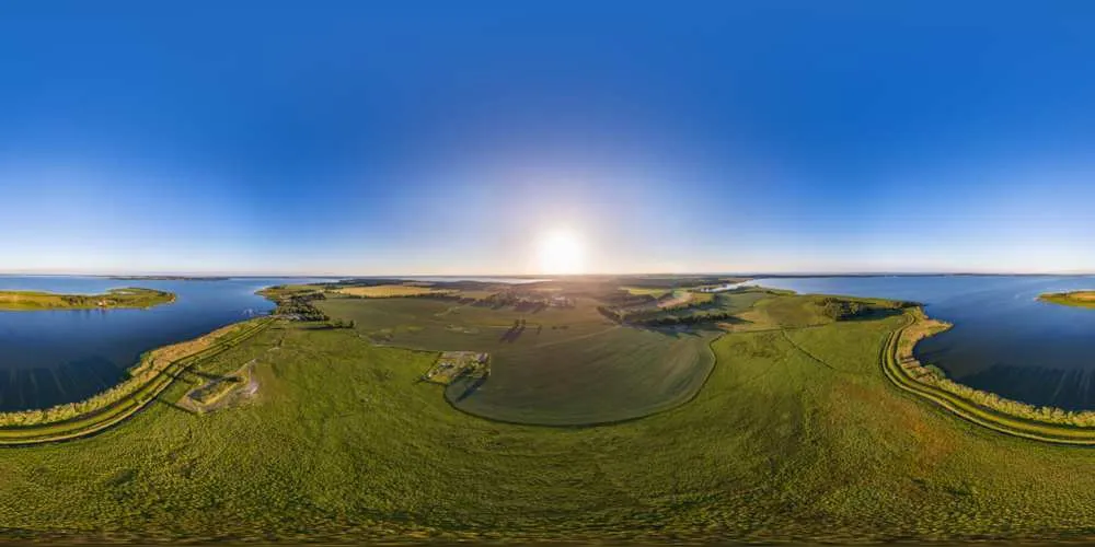 360° Panorama: Luftpanorama - Insel Görnitz in Insel Usedom