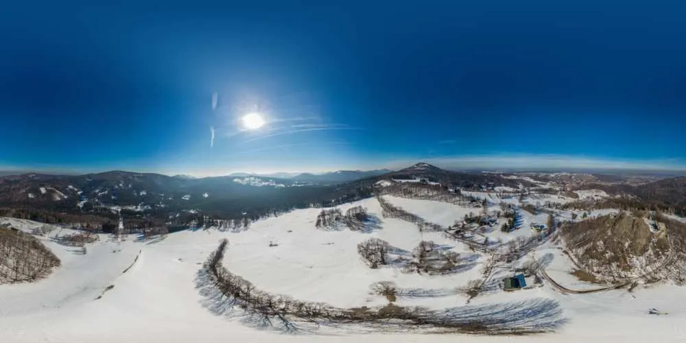 360° Panorama: Burg Tolštejn/ Tollenstein in Tschechien
