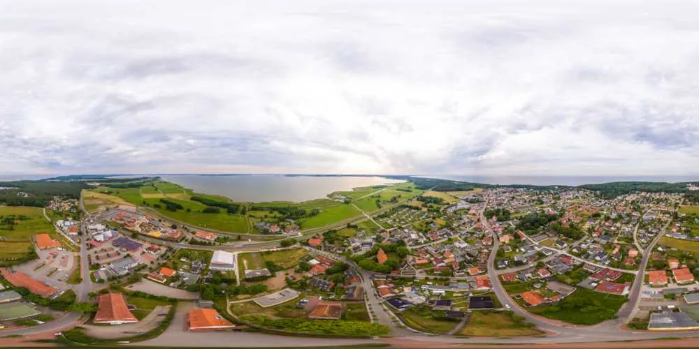 360° Panorama: Luftpanorama - Koserow Ortskern in Insel Usedom
