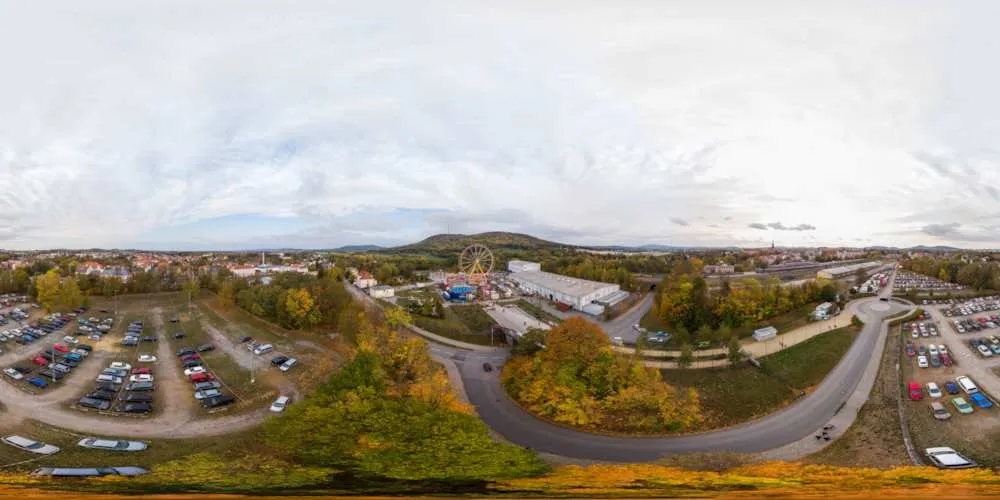 360° Panorama: Luftpanorama - Löbauer Wiesn 2018 in Löbau