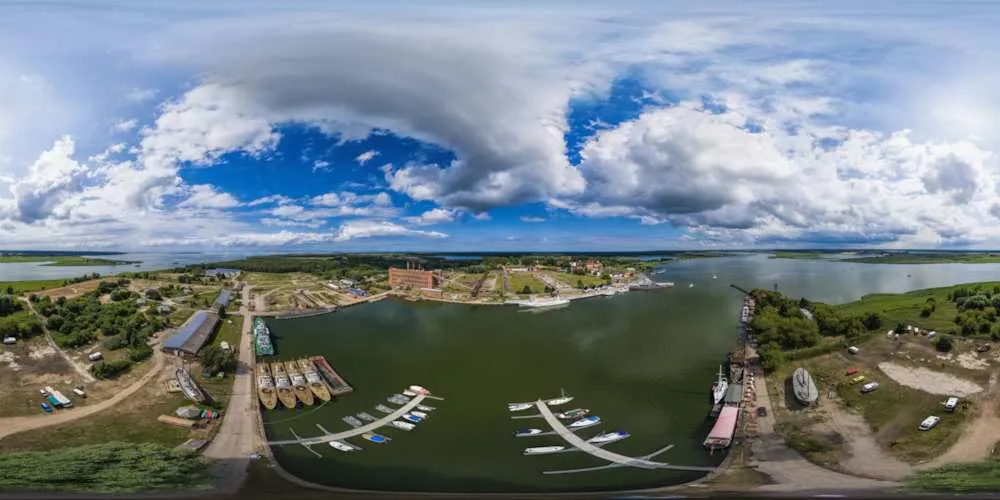 360° Panorama: Luftpanorama - Halbinsel Usedom in Insel Usedom