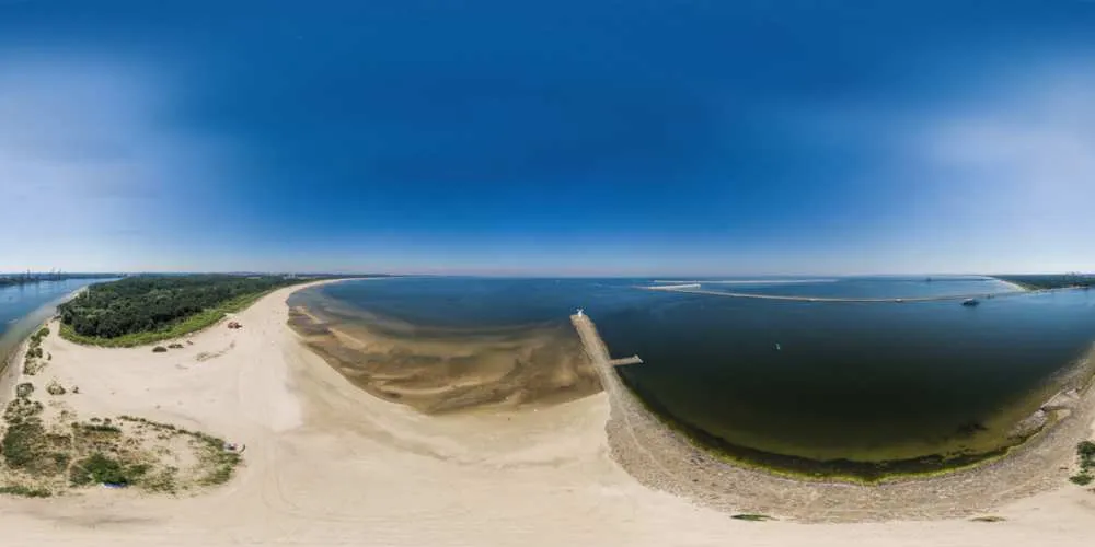 360° Panorama: Luftpanorama - Mühlenbake Swinemünde in Insel Usedom